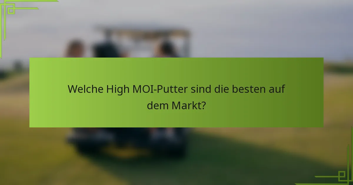 Welche High MOI-Putter sind die besten auf dem Markt?